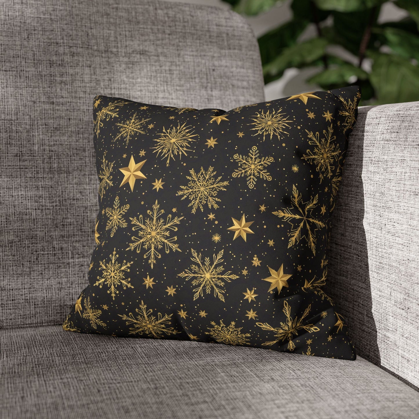 Starry Night Faux Suede Pillowcase