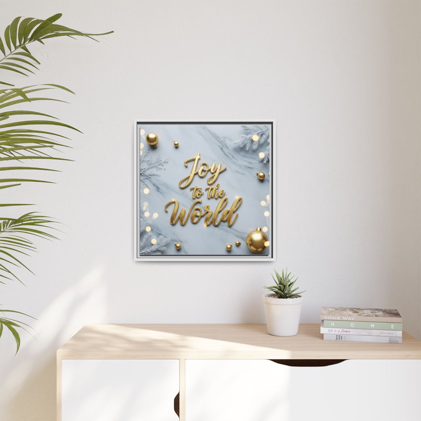 Framed Holiday Art Print - "Joy to the World"