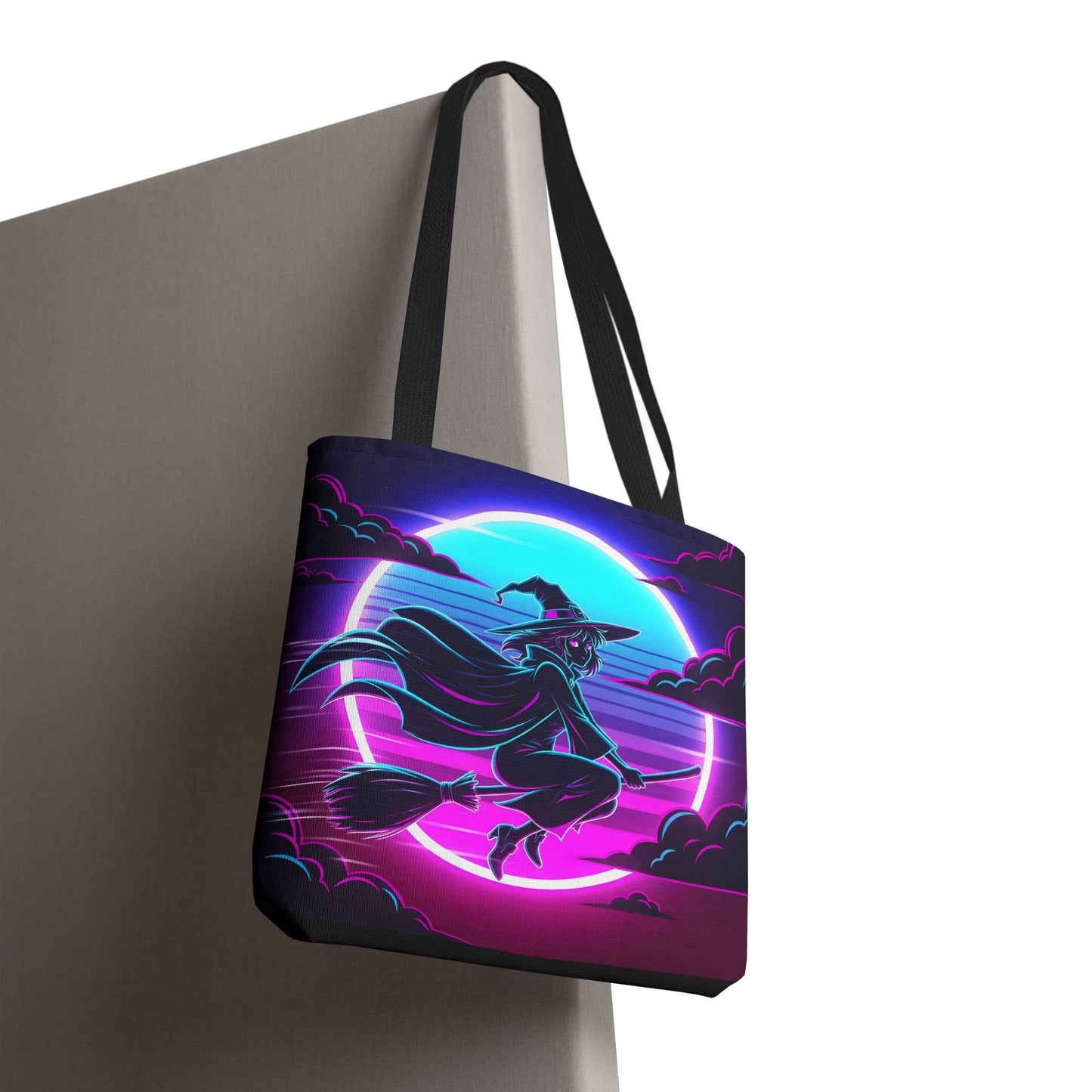 Witchy Moonlight Tote Bag - Magical AOP Design for Halloween & Everyday Use