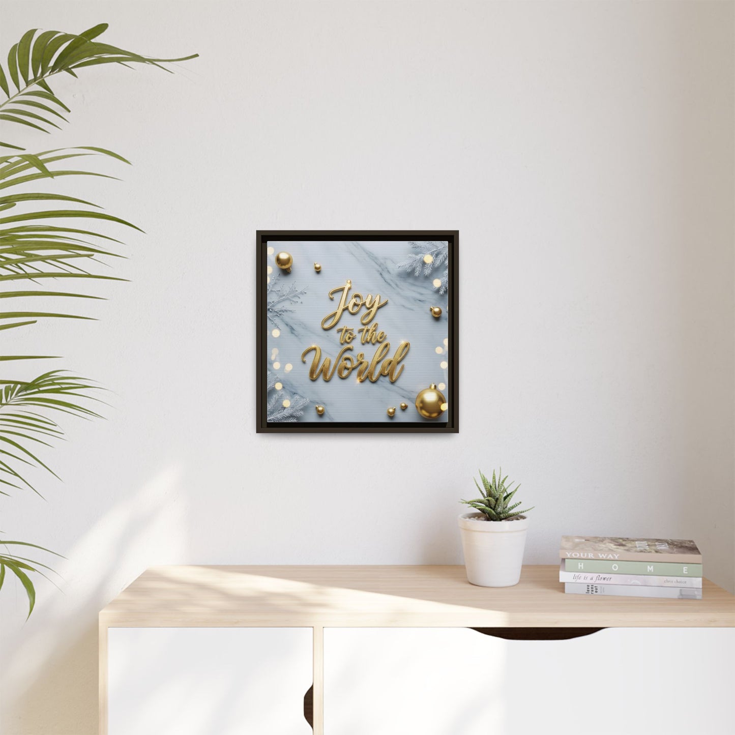 Framed Holiday Art Print - "Joy to the World"