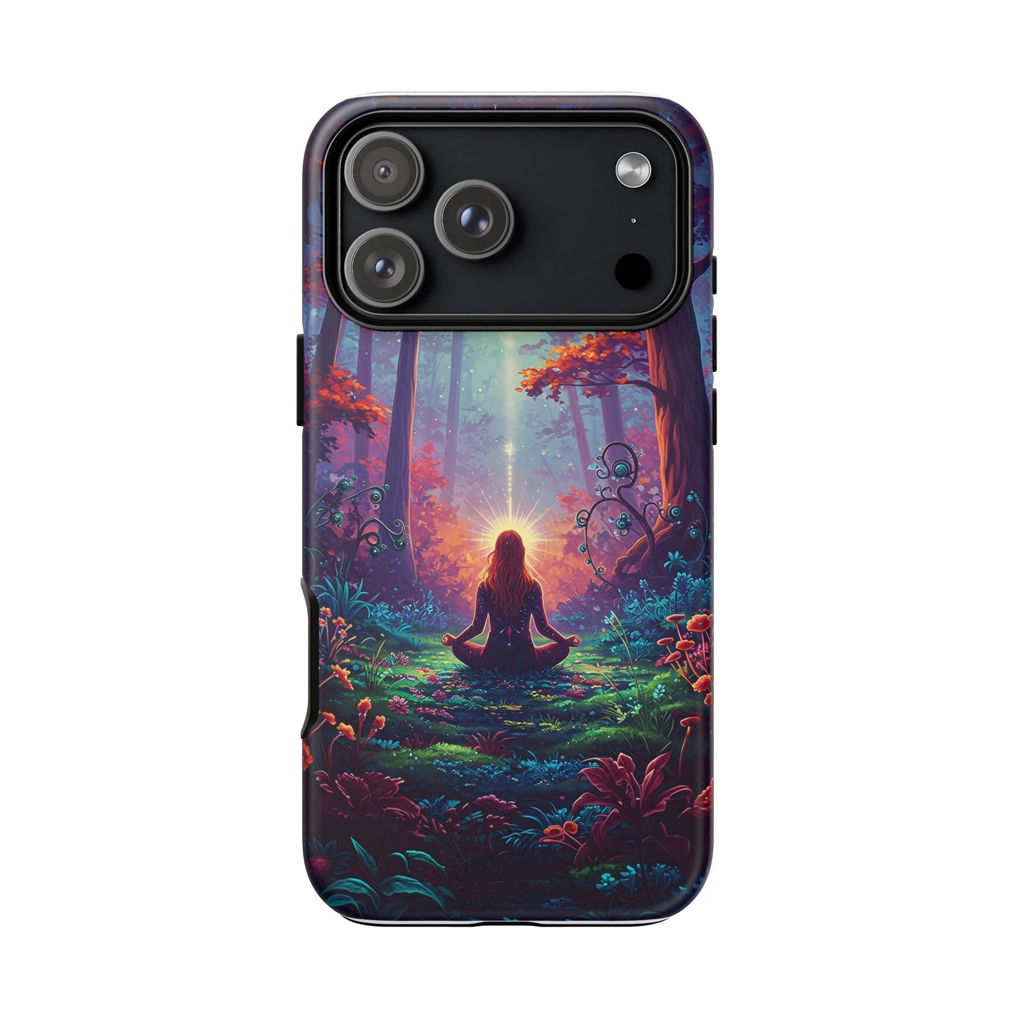Nature-Inspired Phone Case with Meditating Woman Design