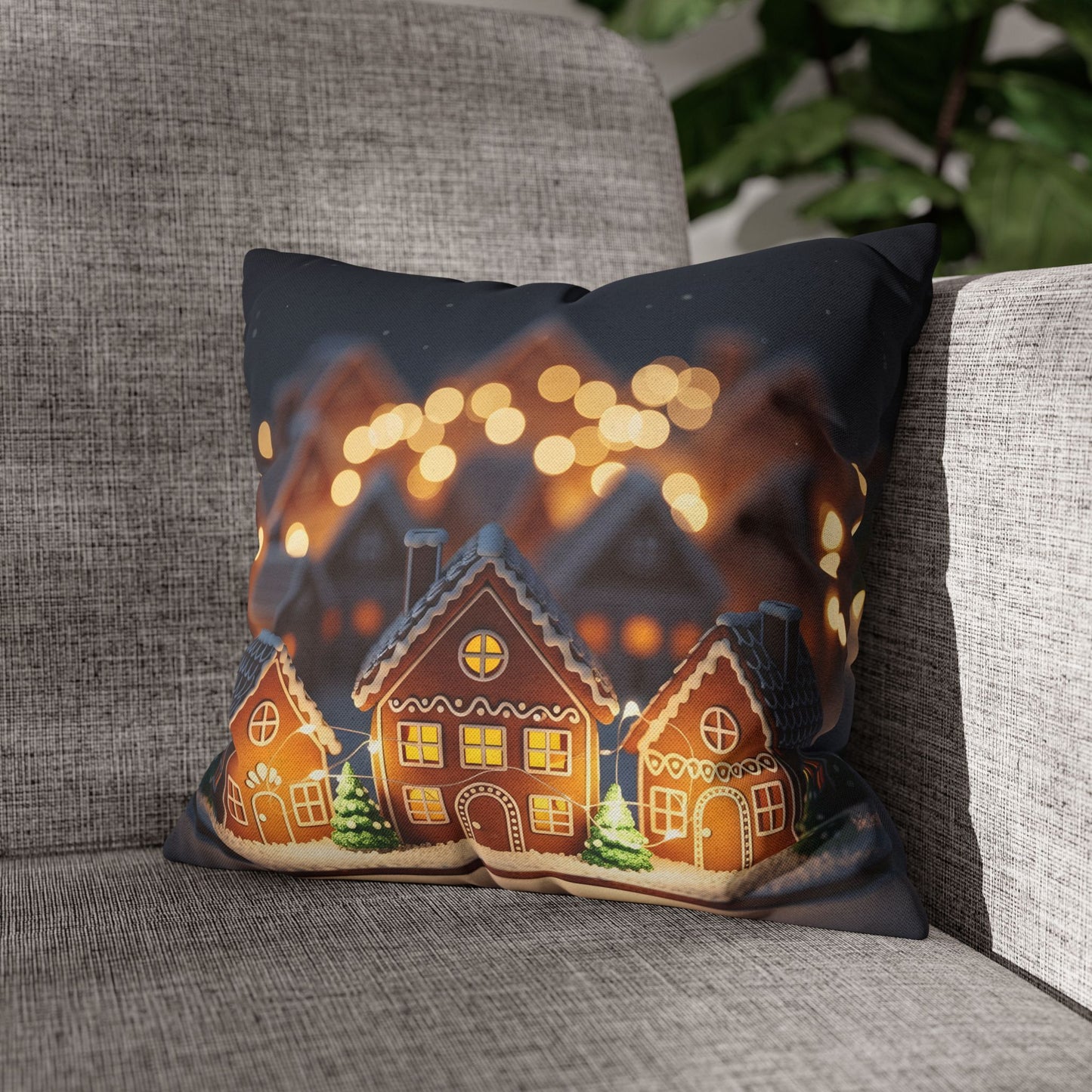Gingerbread Village Holiday Pillowcase