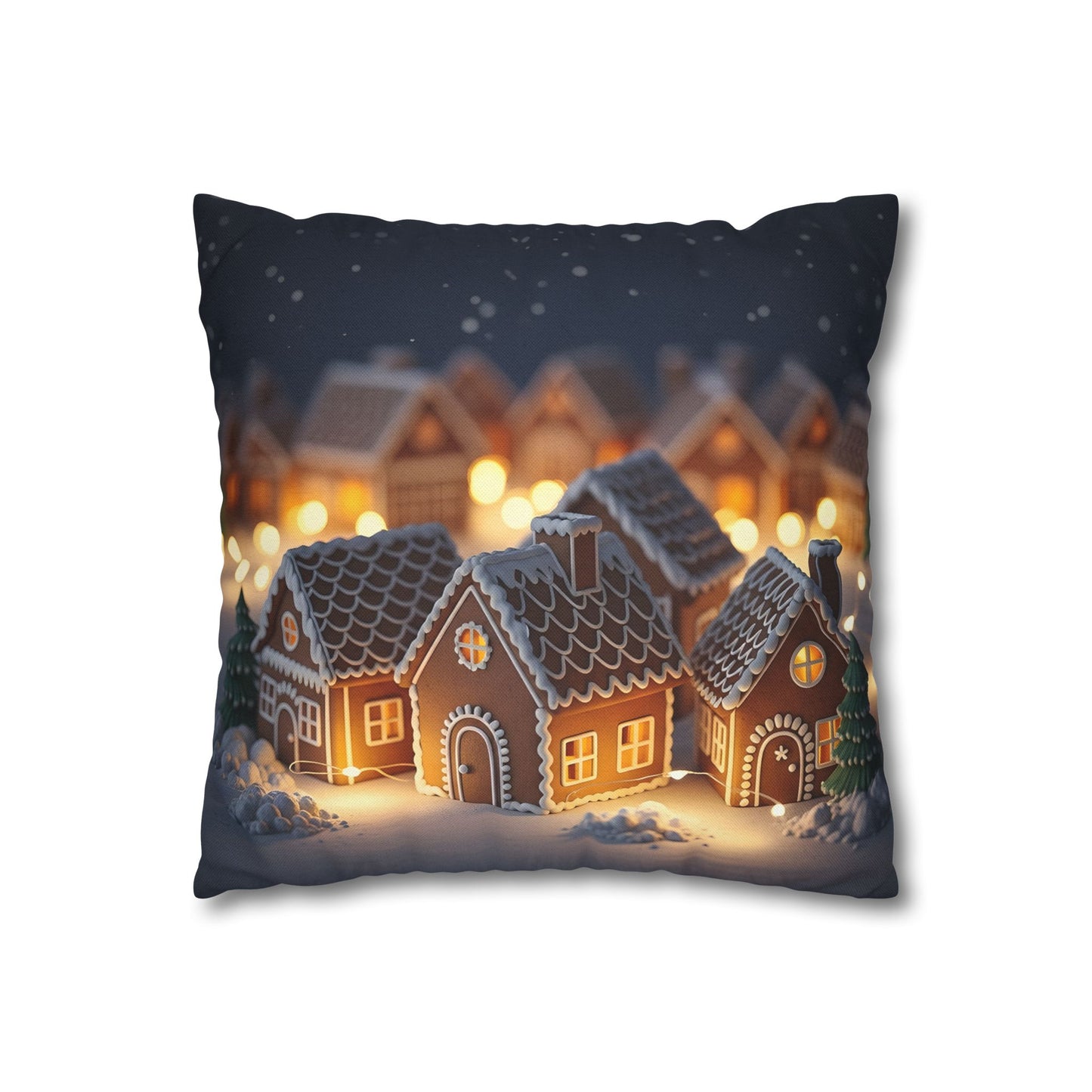 Gingerbread Village Holiday Pillowcase