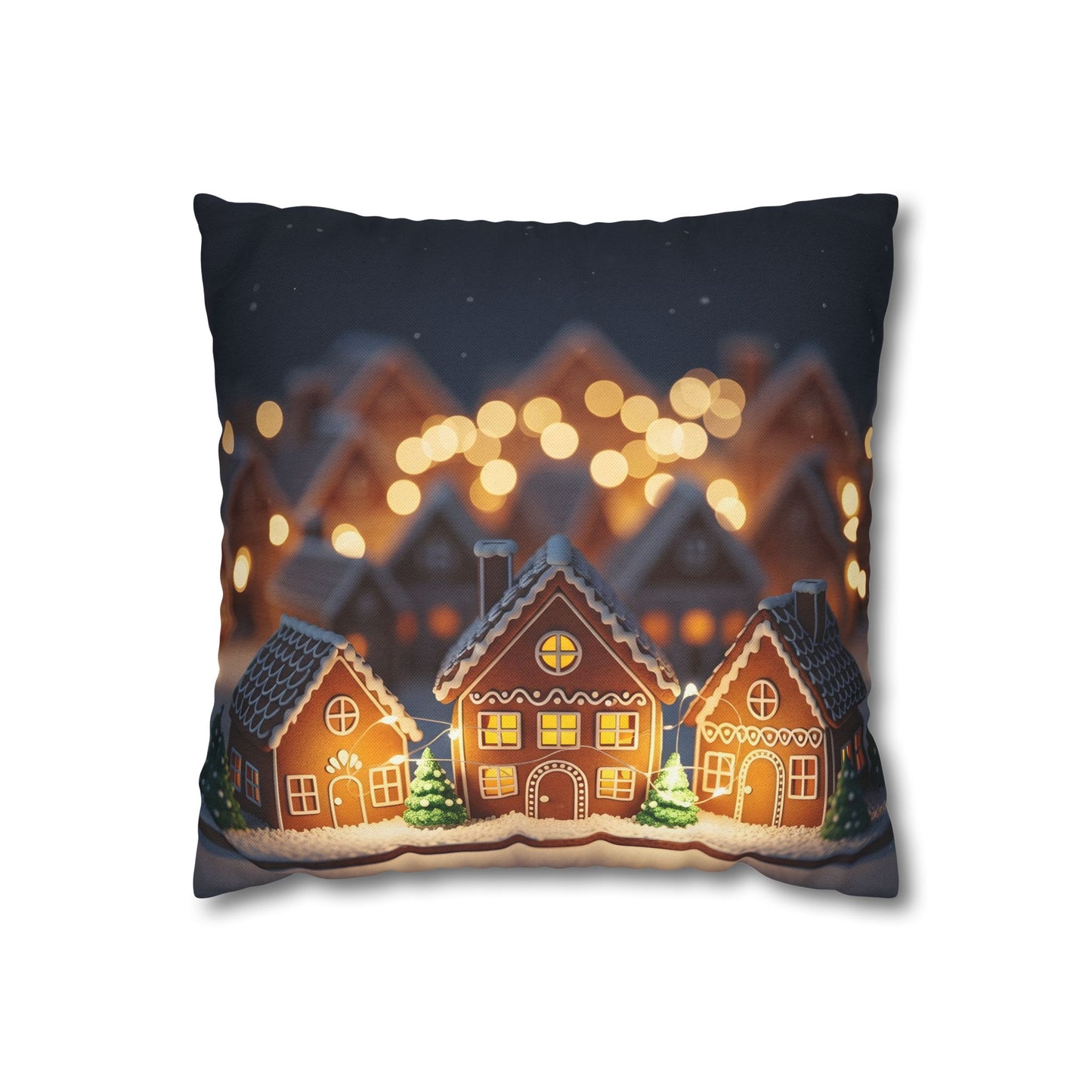 Gingerbread Village Holiday Pillowcase