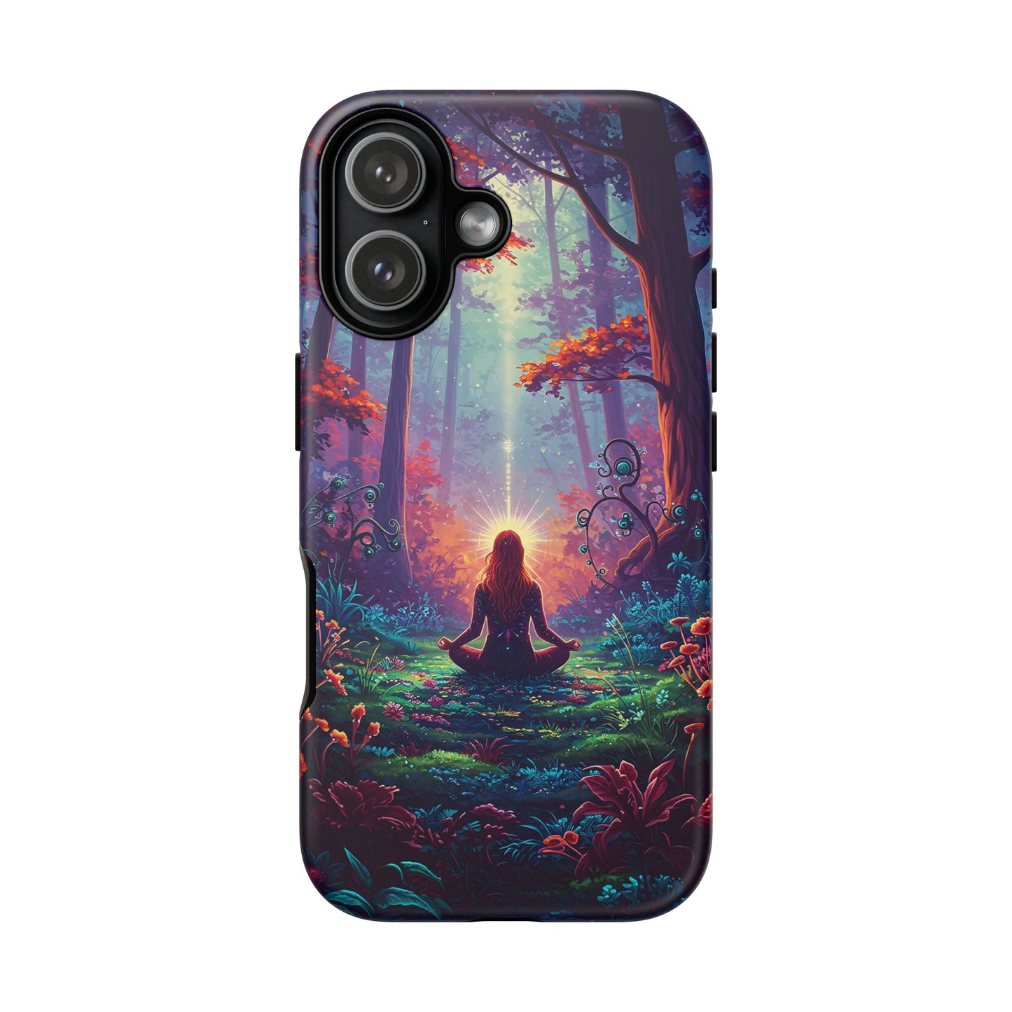 Nature-Inspired Phone Case with Meditating Woman Design
