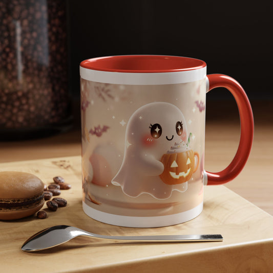 Cute Halloween Ghost Coffee Mug - 11oz - Perfect for Fall & Spooky Season