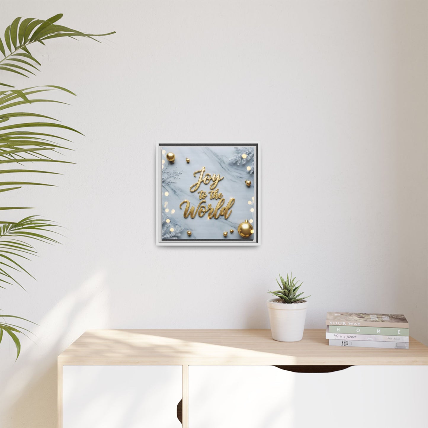 Framed Holiday Art Print - "Joy to the World"