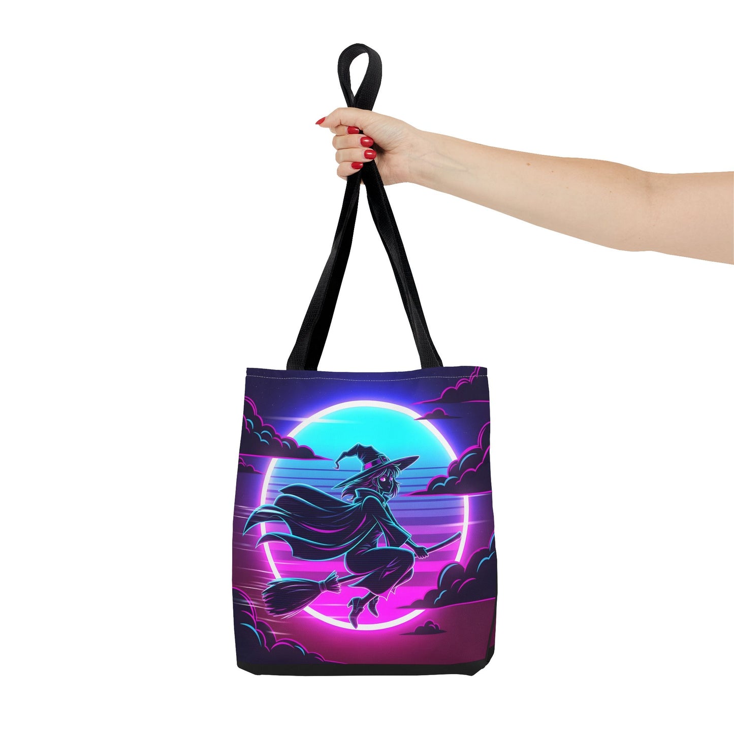 Witchy Moonlight Tote Bag - Magical AOP Design for Halloween & Everyday Use
