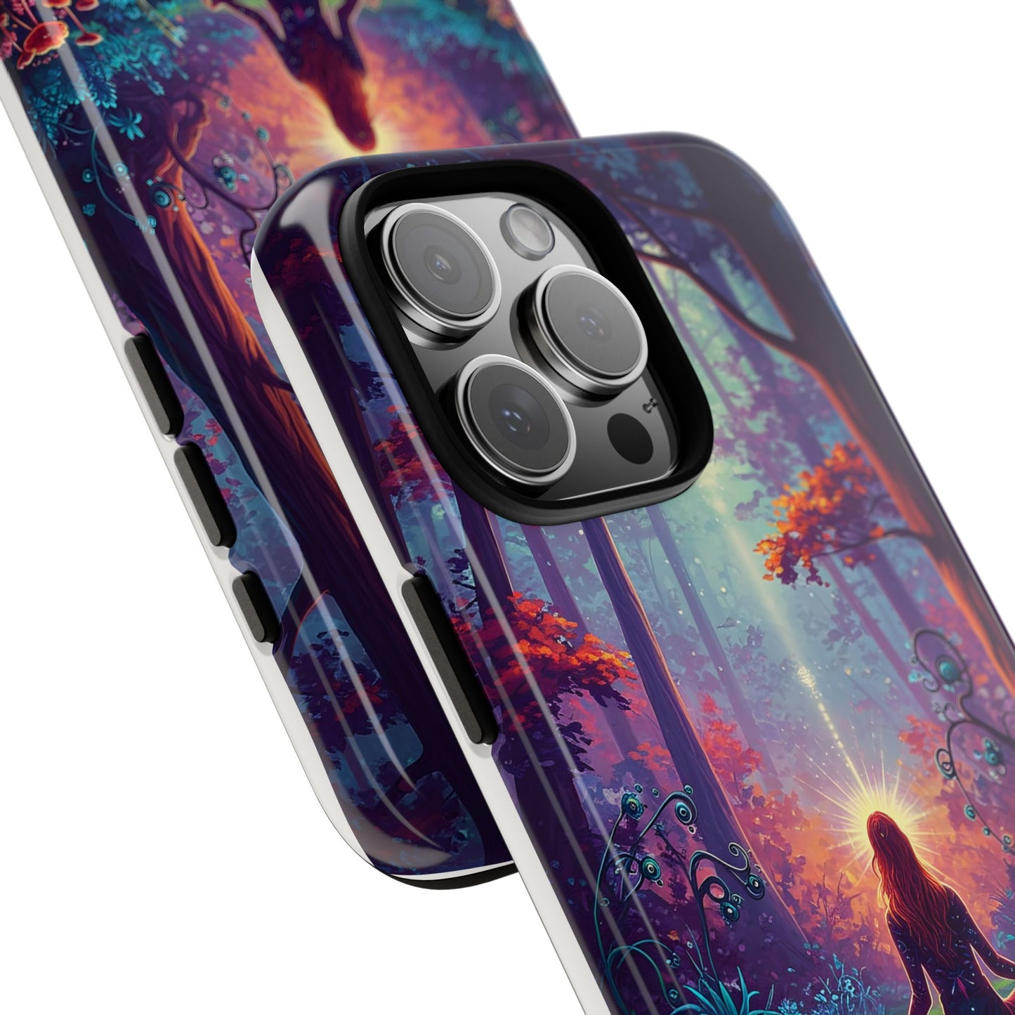Nature-Inspired Phone Case with Meditating Woman Design