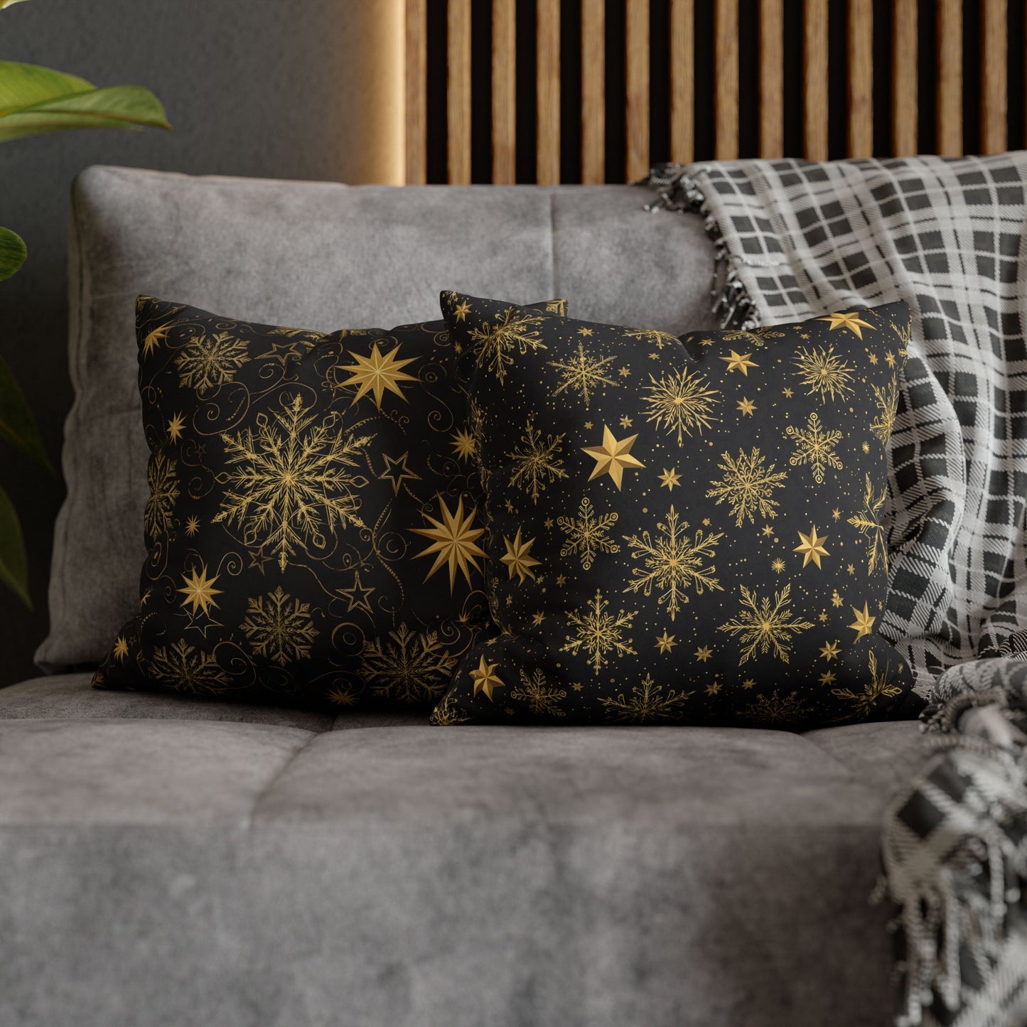 Starry Night Faux Suede Pillowcase