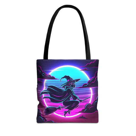 Witchy Moonlight Tote Bag - Magical AOP Design for Halloween & Everyday Use