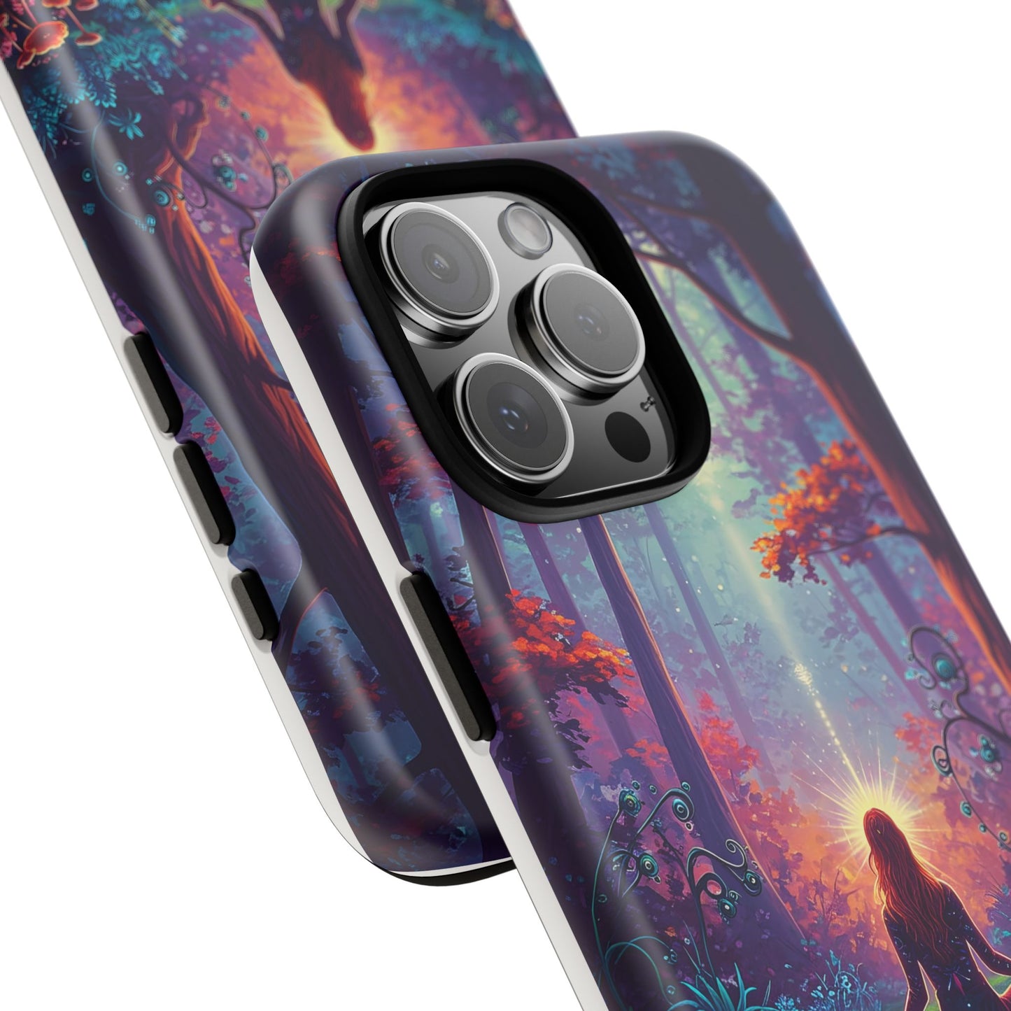 Nature-Inspired Phone Case with Meditating Woman Design