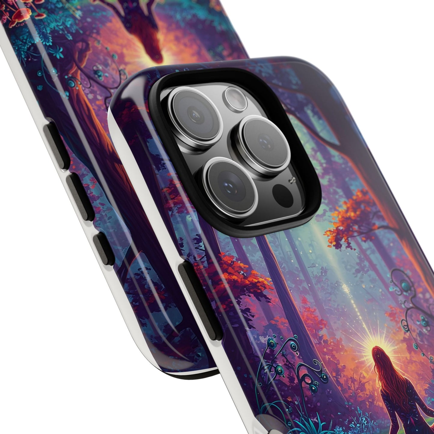 Nature-Inspired Phone Case with Meditating Woman Design