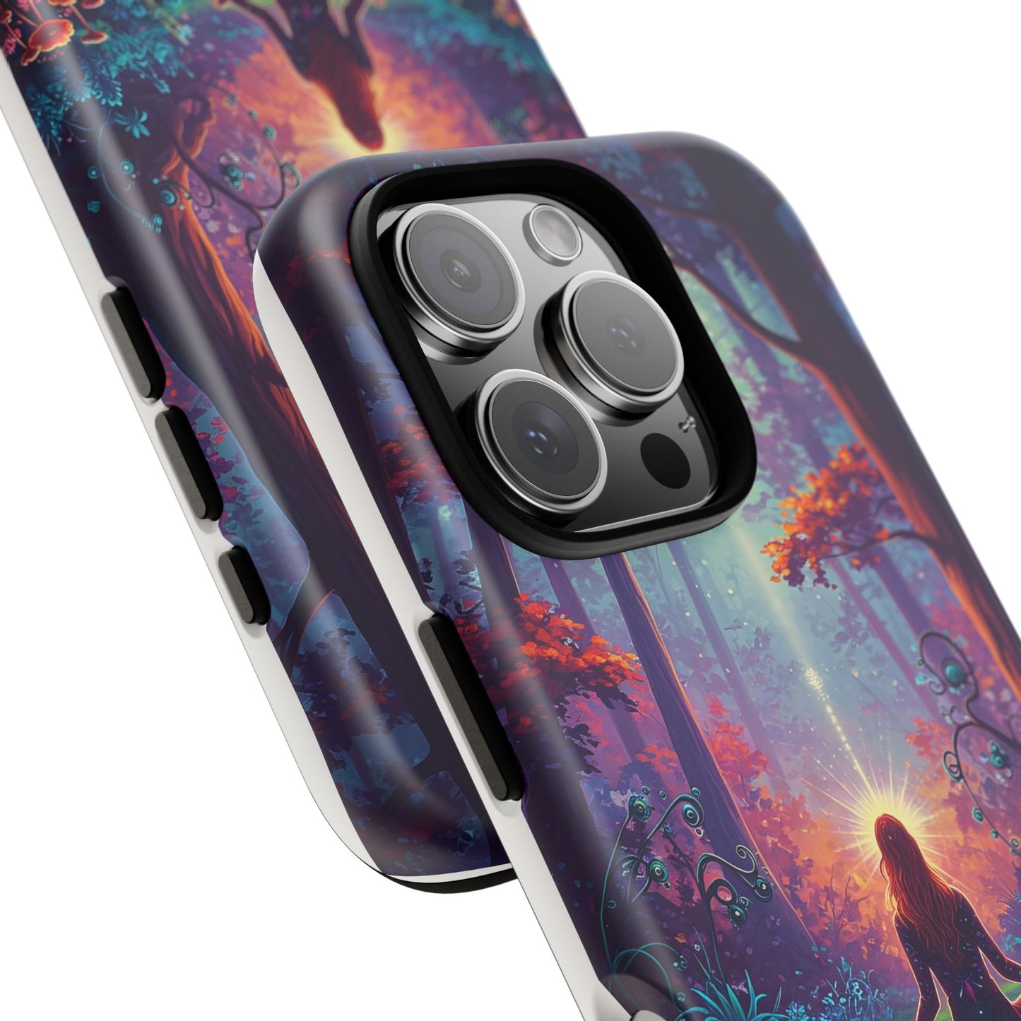 Nature-Inspired Phone Case with Meditating Woman Design